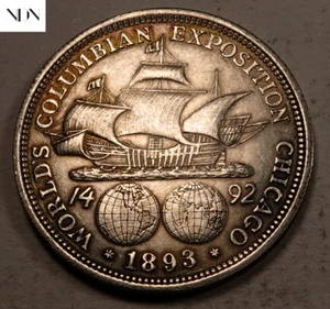 Columbian Expo 1893. Medio dólar - sin circular (tonificado) - 90% plateado - #H501 - Imagen 1 de 2