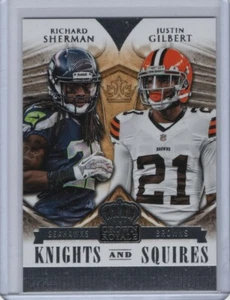 2014 Panini Crown Royale Knights and Squires Richard Sherman Justin Gilbert - Picture 1 of 1