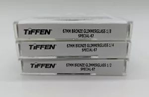 New Tiffen 67mm Bronze Glimmerglass 1/8, 1/4 & 1/2 Filter Set - 3 Filters - Picture 1 of 9