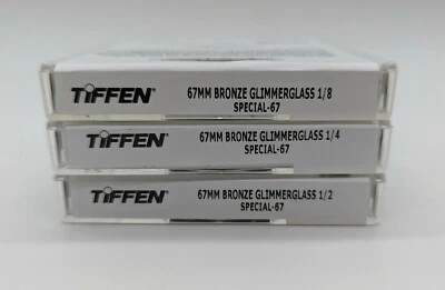 New Tiffen 67mm Bronze Glimmerglass 1/8, 1/4 & 1/2 Filter Set - 3 Filters - Image 1 of 4