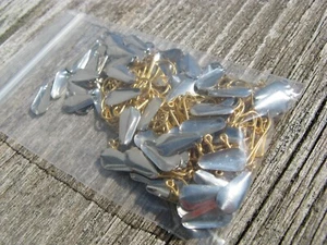 Ice Blades + Gold Hooks 90 Degree Bend #10 Tackle Crafting 200 Per Lot Q24 - Picture 1 of 3