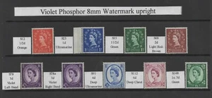 Specialist Wildings - Kronen Wasserzeichen aufrecht 8 mm violett farbiger Leuchtstoff MNH - Bild 1 von 7