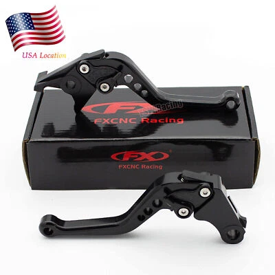 For Suzuki DR650S/SE 1994-2020 CNC Adjustable Handle Black Brake Clutch Levers - Image 1 of 4