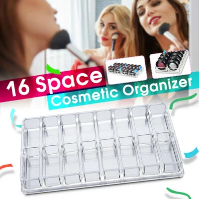 Organizador de almacenamiento de rubor para sombras de ojos 16 espacios cuidado de la belleza soporte de maquillaje cosmético Foto 1 de 4