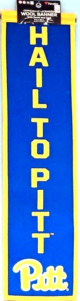 Pittsburgh Panthers Slogan Banner "Hail to Pitt " 8 inch x 32 inch - Fanatics - Image 1 of 1
