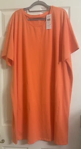 Abito Eileen Fisher Guava cotone biologico elasticizzato manica dolman nuovo con etichette $178X - Foto 1 di 6