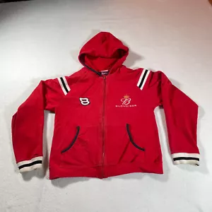 Budweiser Jacket Womens Large Red Full Zip Nascar Coat Hoodie Winners Circle - Picture 1 of 13
