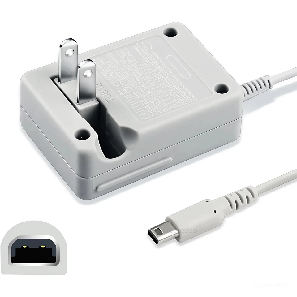 AC Adapter Home Wall Charger Cable Power Plug for Nintendo DSi/ 2DS/ 3DS/ DSi XL - Image 1 of 4