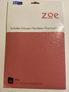 Quickutz Zoe Mini Unicase Alfabeto Set Números Puntuación NUEVO - Imagen 1 de 10