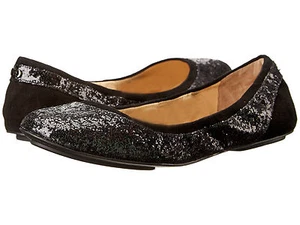 COLE HAAN AVERY BALLET BLACK GLITTER WOMENS SLIP ON FLAT SHOES MULTI SIZES - Picture 1 of 6
