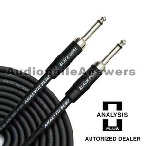 Analysis Plus Black Oval Instrument Cable with Straight Standard Plugs 10ft - Picture 1 of 1