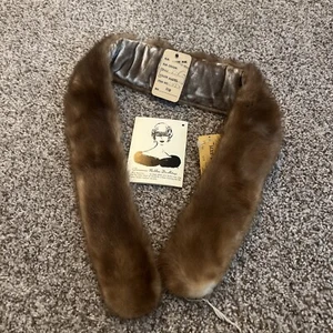 NWT Mink Fur Neckline Boa Décolletage Collar Vintage - Picture 1 of 4