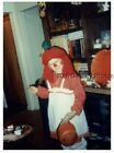 FOUND COLOR PHOTO J+9658 GIRL IN RAGGEDY ANN HALLOWEEN COSTUME