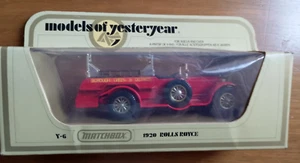 Matchbox Models of Yesteryear Y 6 1920 Rolls-Royce Fire Engine in original box - Picture 1 of 9