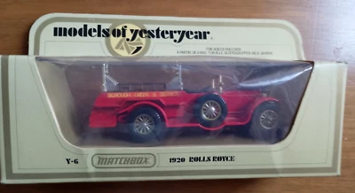 Matchbox Models of Yesteryear Y 6 1920 Rolls-Royce Fire Engine in original box - Image 1 of 4