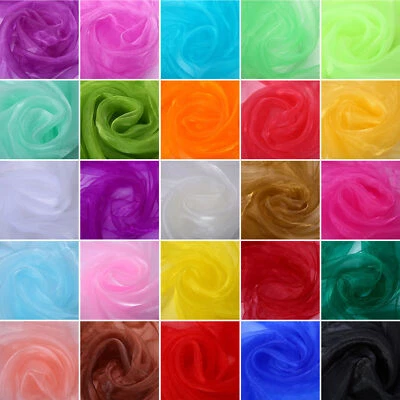 ORGANZA Stoff Perlen Meterware Kleidung Schal Karneval Fasching  Neu (0,87€/m²) - Bild 1 von 4