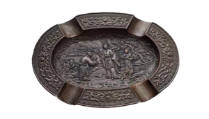 Vintage Japanese Ashtray Copper Souvenir Ashtray 6" or Vide Poche - Picture 1 of 3