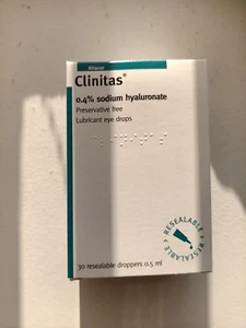Clinitas Perservative Free Eye Drops 0.4% 60 x 0.5ml, lubrication for dry eyes. - Picture 1 of 4