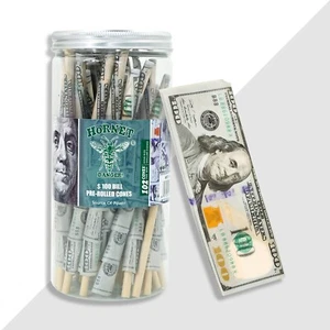 HORNET $100 Dollar King Size vorgerollte Zapfen Zigarette natürliches Blättchenpapier - Bild 1 von 6