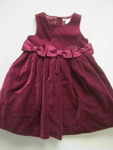 NEU Janie and Jack 18 24 M Burgunder Samt Kleid Urlaub Karussell - Bild 1 von 3