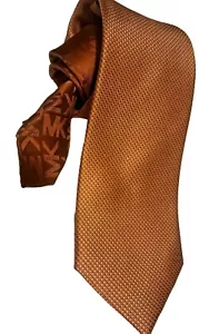 Michael Kors MEN'S TIE ORANGE/GEOMETRIC Width: 3" Length: 60" 100% Silk - Picture 1 of 5