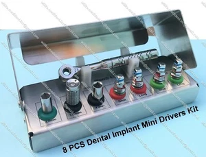 Dental Implant Mini Drivers Kit Universal Ratchet Wrench Hex Screws 8 Pcs Willko - Picture 1 of 1