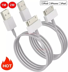 USB Charger Cable for Old iPhone 4 4S iPod 1 2 3 4 Generation iPad 2nd 3rd - Picture 1 of 6