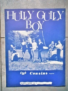 vintage '63 Beat/Garage sheet music THE COUSINS -Hully Gully Boy rec for Palette - Picture 1 of 3