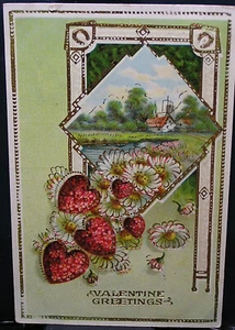 Vintage Valentine -1912 - verschickt von South Side Station - Bild 1 von 2