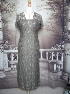 Evening Dress/Ballgown & Bolero 14 Beaded Lace PHASE EIGHT Gatsby/Formal 1920s - Picture 1 of 9