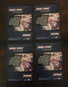 2001 MLB Showdown Strategy Cards  - Visibly Upset #S69 Set Of 4