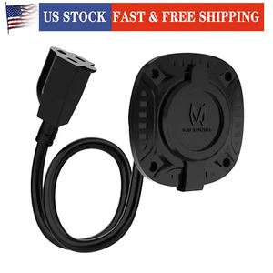 13AMP 125V AC Power Port Cord Plug RV Flanged Inlet Shore Power Receptacle USA - Picture 1 of 8