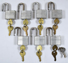 7 x cadenas vintage n° 3 Master Lock avec 2 clés chacun