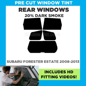 Pre Cut Window Tint For Subaru Forester Estate 2008-2013 - 20% Dark Rear - Picture 1 of 6