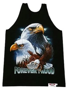 Muskel Shirt Achselshirt 2x Adler Seeadler Adlerkopf Gr.M Biker Indianer Western - Bild 1 von 1