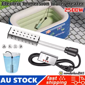 Electric Immersion Water Heater 2500W Thermostat Suspension Hot Fast Boiler WD - Picture 1 of 12