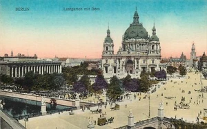 AK Deutschland Berlin Kuppelbrunnen Vogelperspektive geteilt um 1910 - Bild 1 von 2