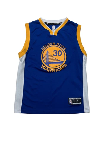 Steph Curry #30 Adidas Golden State Warriors NBA Jersey Blue SZ Youth Medium Cover