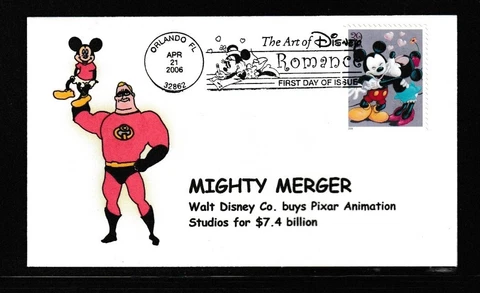 Paul Wagner Art of Disney Mighty Merger First Day Cover Cover