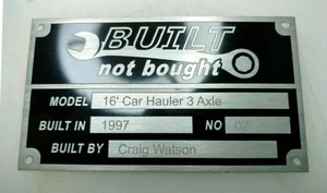 BLANK BUILT NOT BOUGHT BLANK PLATE HOT ROD DATA DASH BOARD PLATE - Picture 1 of 4