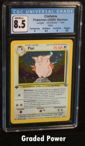 BGS Jungle 1ª Edición Alemán Clefable CGC 8.5 Holo ALEMÁN (8029) 1/64 Magic Bec - Imagen 1 de 2