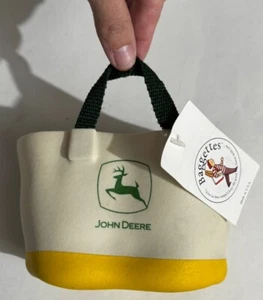 Vintage John Deere Baggettes Steere Enterprises Mini Canvas Yellow Tote Bag S&D - Picture 1 of 13