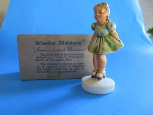 Vintage Sebastian Miniatures “Sidewalk Days Girl Skating” 1978 - Picture 1 of 7
