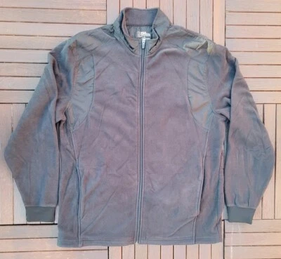 Jaqueta masculina PGA Tour de lã preta com zíper completo uso ativo tamanho G grande  - Imagem 1 de 4