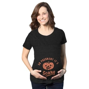 Camiseta Maternity So Pregnant It's Scary Divertida Halloween Jack-O-Lantern - Imagen 1 de 8