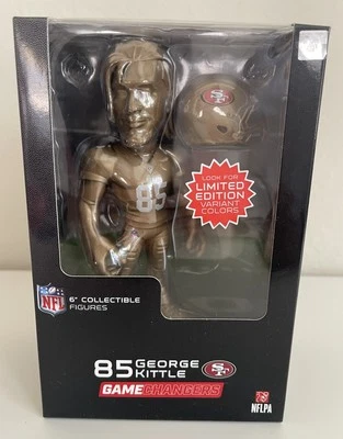 Game Changers SF 49ers GEORGE KITTLE VARIANTE DORADA PERSECUCIÓN NFL 6" Coleccionable -NUEVO Foto 1 de 4