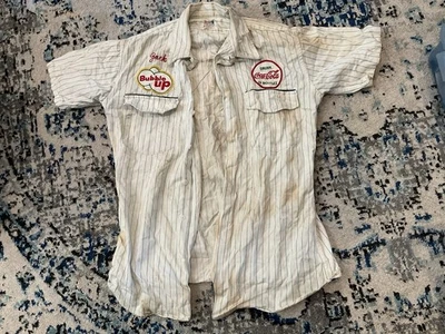 CAMISA ORIGINAL DE TRABAJADORES DE COCA COLA SODA AÑOS 40 50 CON PARCHES Foto 1 de 4