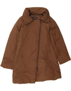 MASSIMO DUTTI Womens Oversized Padded Coat UK 10 Small Brown Polyester DI29 - Picture 1 of 4