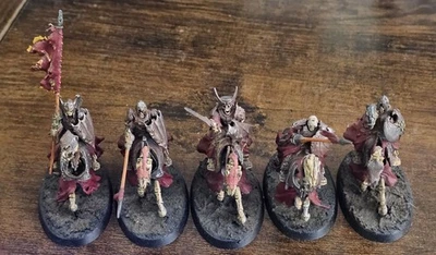 Warhammer AoS Soulblight/Fantasía Vampiro Cuenta Caballeros Negros X5 Bien Pintado Foto 1 de 4