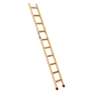 Euroline Holz Sprossenanlegeleiter 10 Sprossen Anlegeleiter Holz Anstellleiter - Bild 1 von 1